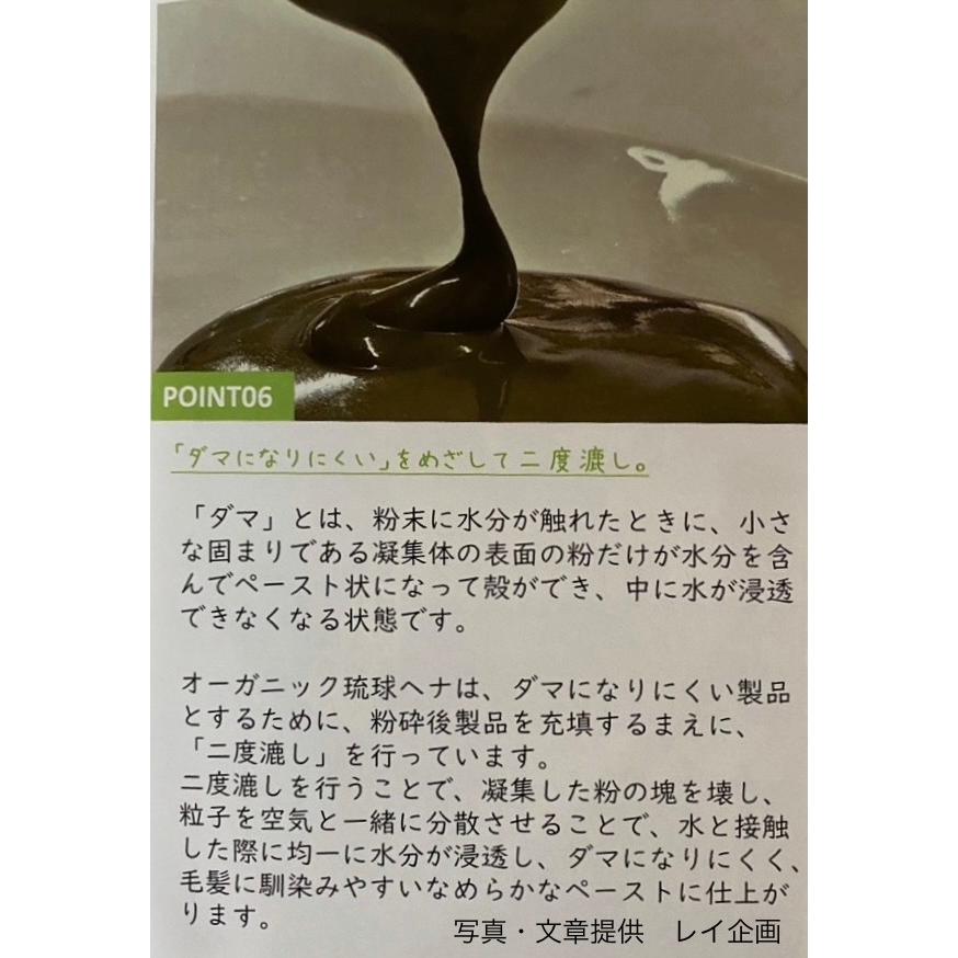 オーガニック琉球ヘナ＆琉球藍 ダークブラウン 100g 国産ヘナ 沖縄産