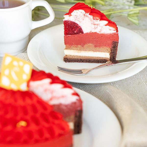 ケーキ 誕生日ケーキ 敬老の日 2026 お菓子 ギフト スイーツ プレゼント C3 ※同梱不可 フラワーケーキ＜ショコラ＆フレーズ＞ 12cm 4号 CFC-30FG △ ※同梱不可 | C3シーキューブ | 04