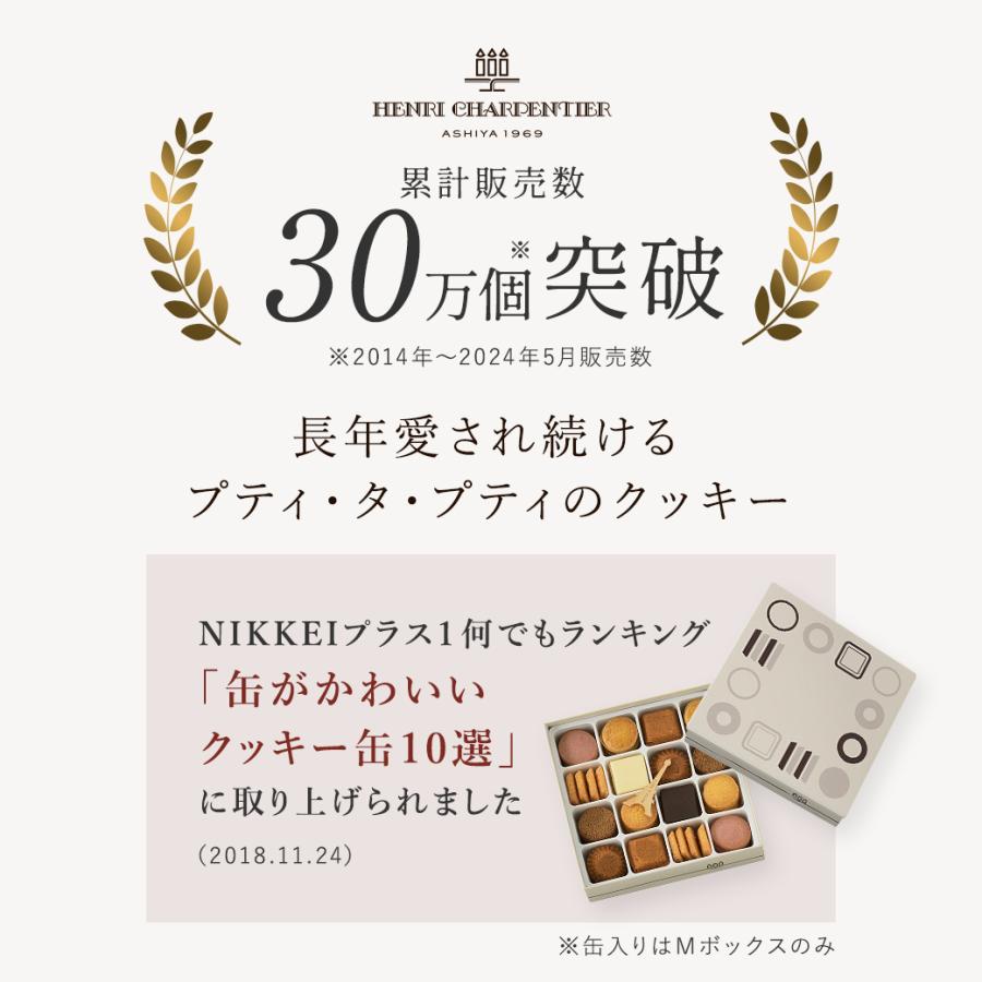 お歳暮 お菓子 2025 ギフト スイーツ プレゼント 内祝い お返し クッキー缶 クッキー  詰め合わせ 焼き菓子 アンリ プティタプティ Sボックス HPP-15N | アンリ・シャルパンティエ | 02