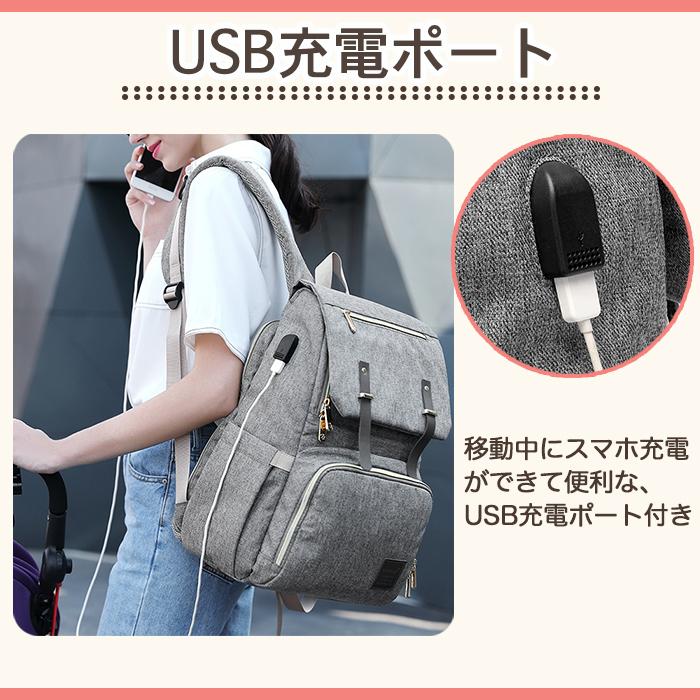 マザーズバッグ リュック マザーズリュック レディース 大容量 ベビーカーバッグ Usbポート付 ママの負担を軽減 Honey Blue Mama 001 Henry S Products ヤフー店 通販 Yahoo ショッピング