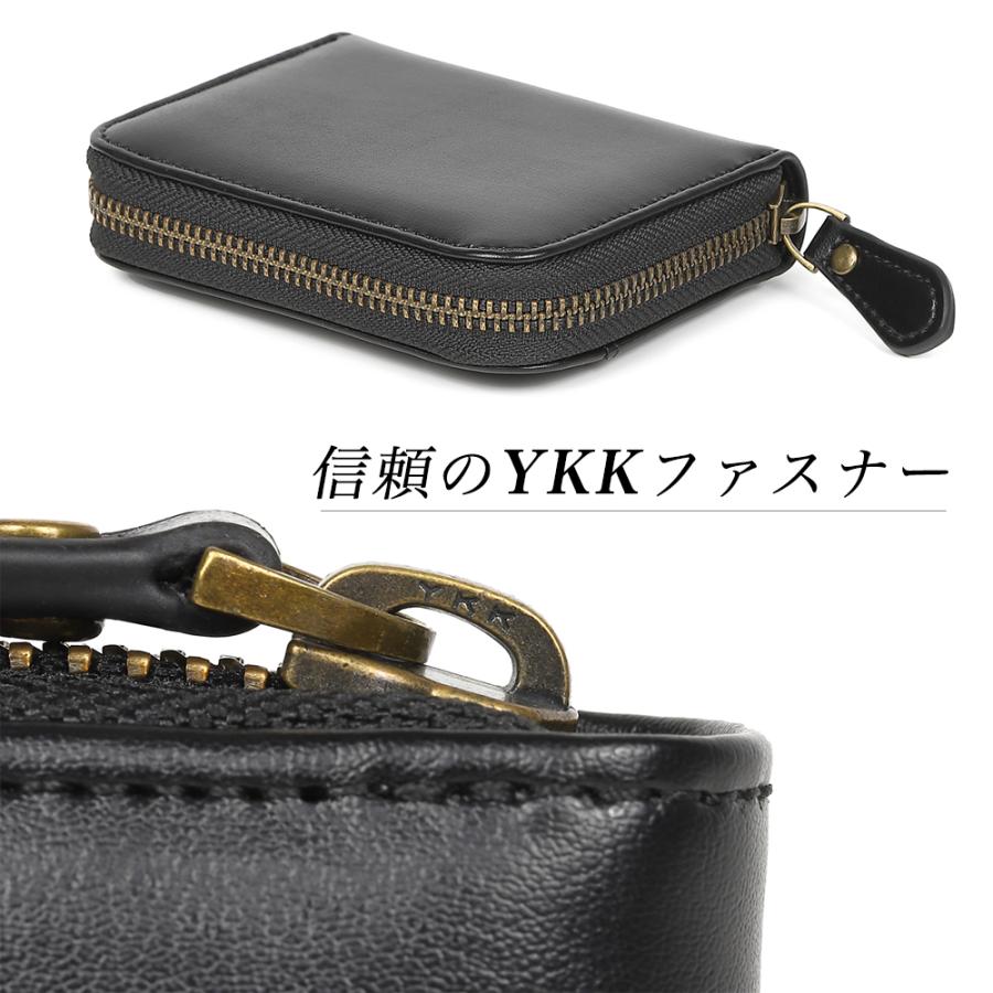 メンズ 財布 【お札が折れない】 二つ折り 本革 YKKファスナー
