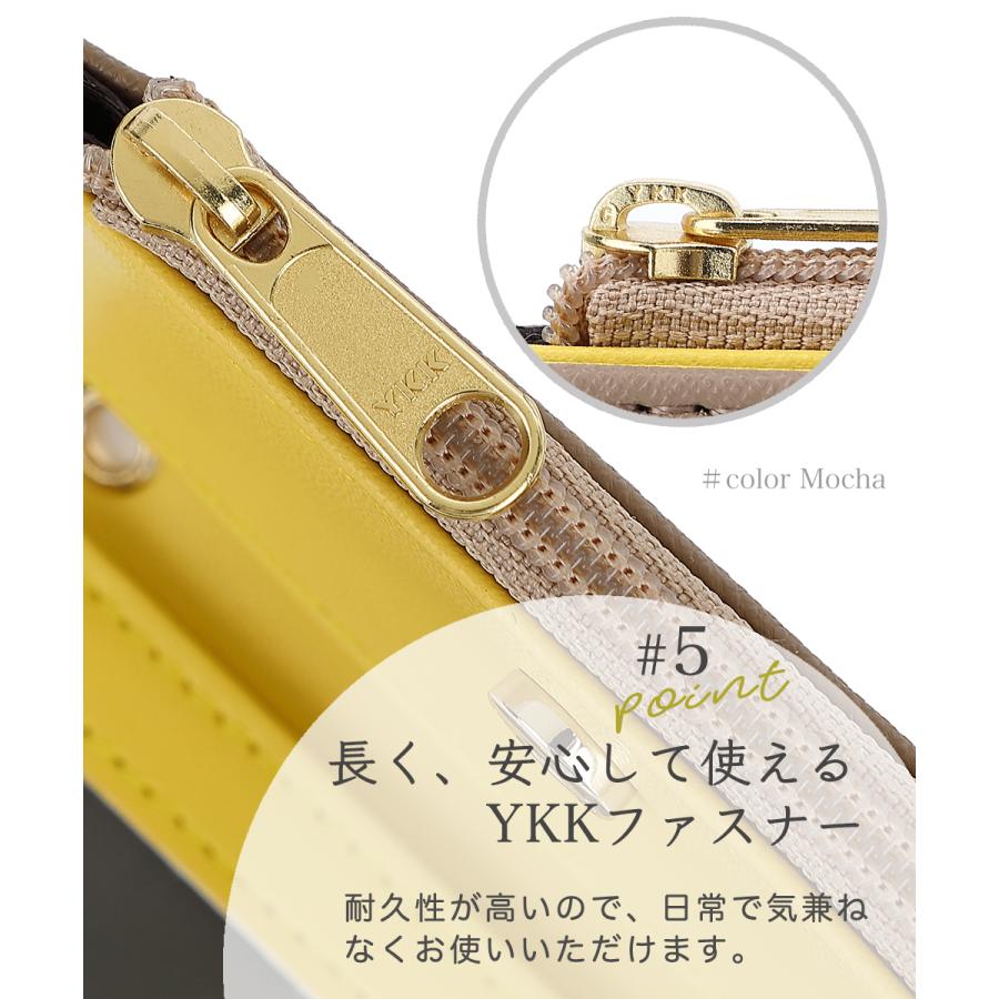 パスケース 定期入れ リール付き かわいい 小銭入れ 本革 YKK
