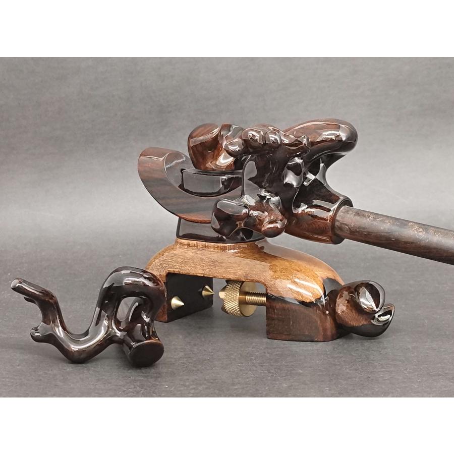 へら用品 逍遥工房 工房モデル 黒柿 万力 弓型 小型 型番901 新品