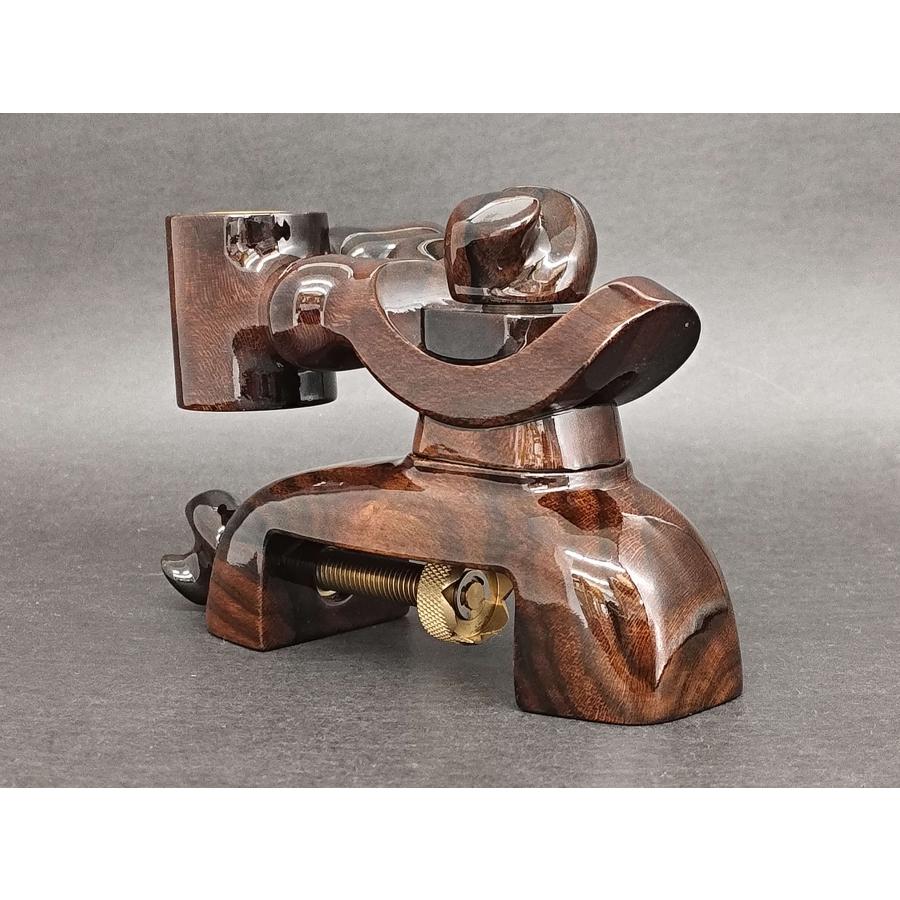 へら用品 逍遥工房 工房モデル 黒柿 玉置用万力 弓型 中型 型番cz03