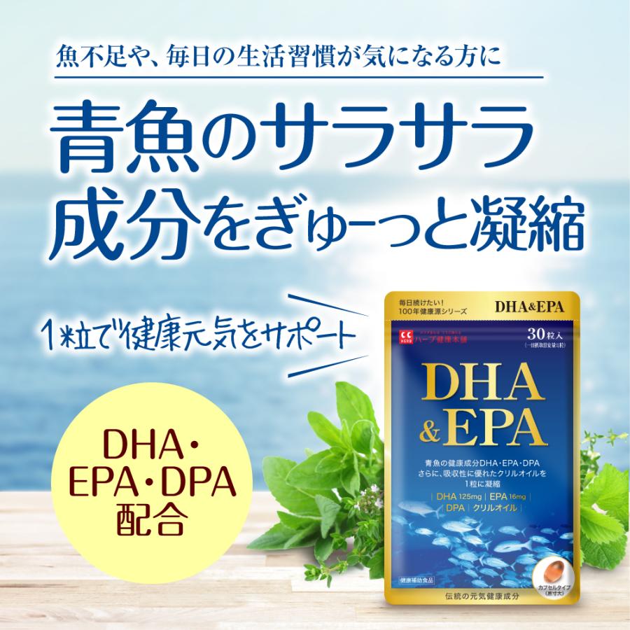 ハーブ健康本舗 DHA & EPA 30粒 (30日分) 2個セット オメガ3 omega3