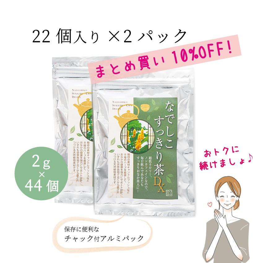 なでしこ すっきり茶DX  2パック 1000円OFF  無添加ハーブティーで毎朝すっきり! ノンカフェイン 日本製 送料無料