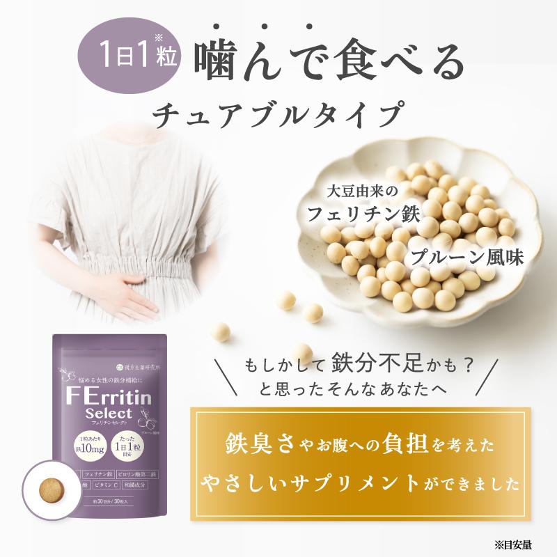 漢方生薬研究所 【おいしくカリッと鉄分補給】フェリチン鉄 鉄10mg