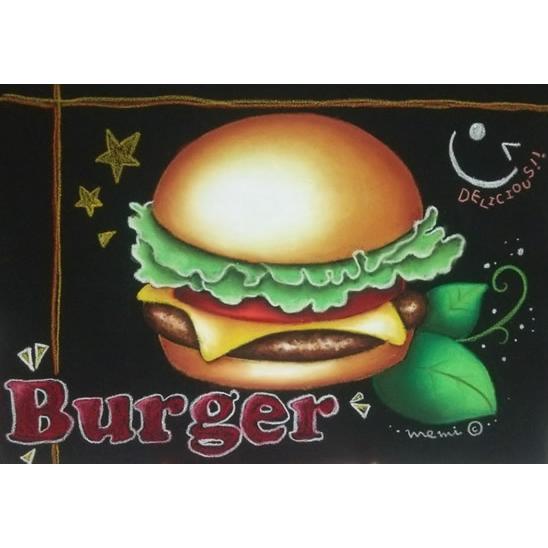 チョークアートで描く ハンバーガー チョークアート 画材 キット