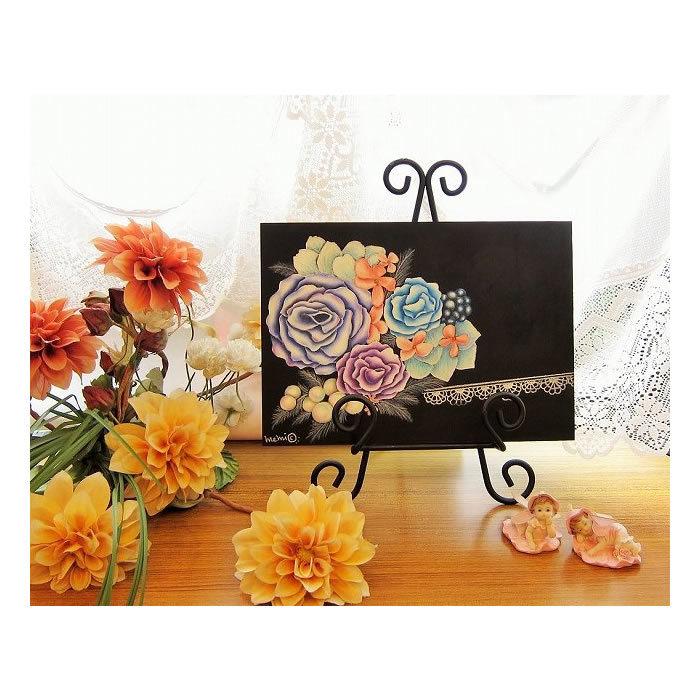 グラスアート 薔薇 ウェルカムボード 一点もの】Happy Rose♡ ウエディング ウェルカムボード