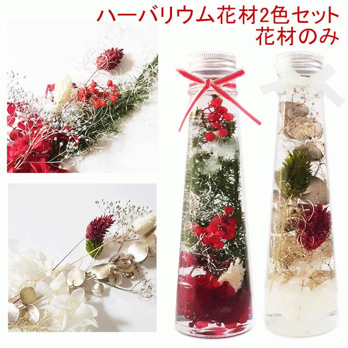 ハーバリウム クリスマス 花材 お得な2色セット【花材のみ】 キット 