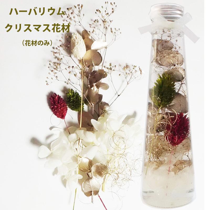 ハーバリウム 【花材のみ】 キット プリザーブドフラワー クリスマス  
