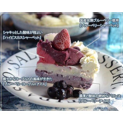 夏限定 ・ バースデー ブルーベリー アイス ケーキ ５号｜herbcountry｜03