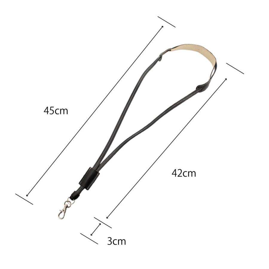 日本製 レザーネックストラップ 首への負担軽減 パット付 革ネック