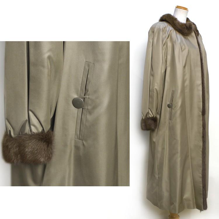 チキャンラム ファー ライナー ・ ミンク 襟 シルク 3way ロング