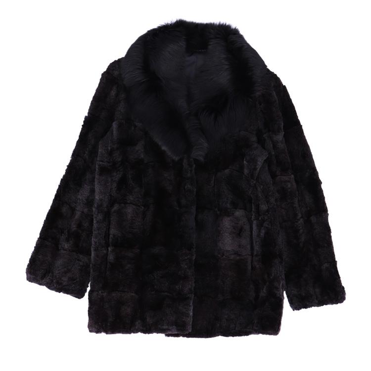 ブルーフォックスファー カシミヤ混 フォーマルコート カシミヤ