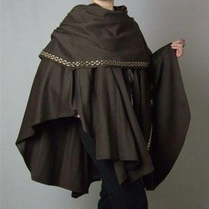 カシミヤ混 2wayケープ メタル縁取りの画像