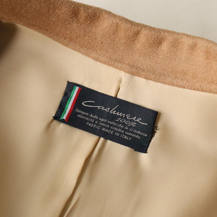 イタリア生地使用 日本製 カシミヤ 100％ リバー ロングコート メンズの画像