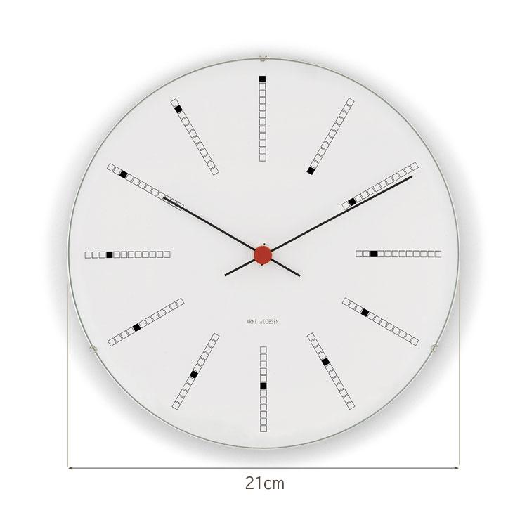 Arne Jacobsen アルネヤコブセン Bankers Wall clock インテリア バンカーズウォールクロック 壁掛け時計 ホワイト ブラック 43630 43636 21cm｜herbette｜10