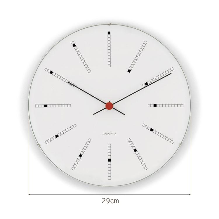 アルネ・ヤコブセン バンカーズ ホワイト29cm 掛け時計 ARNE JACOBSEN（アルネ ヤコブセン） Bankers Wall clock インテリア