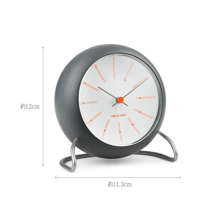 Arne Jacobsen アルネヤコブセン Bankers Table clock インテリア バンカーズテーブルクロック 置き時計 グレー 43694 11cm  プレゼント 新築 引っ越し お祝い｜herbette｜06