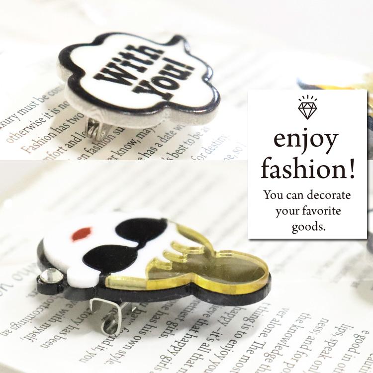 HAPPY FACE WithYou EMMA ブローチ サングラス LADY アクリル