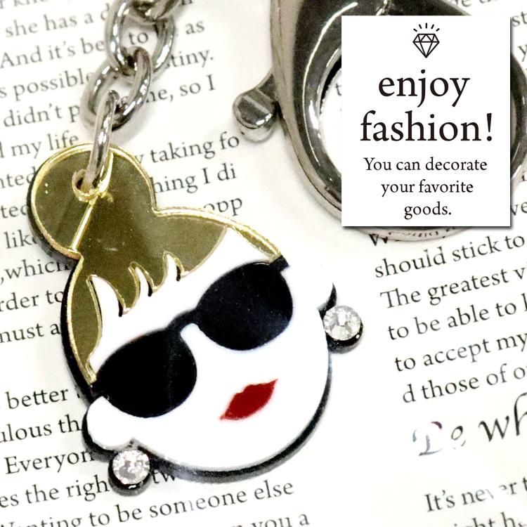 HAPPY FACE EMMA キーチャーム CHARM サングラス LADY アクリル HAPPY FACE EMMA キーチャーム CHARM サングラス LADY アクリル