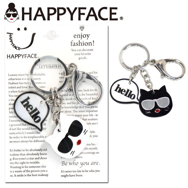 cacao アクリルキーホルダー 2個セット HAPPY FACE COCO キーチャーム 猫 アクリルキーホルダー CHARM