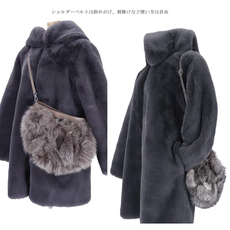 ブルーフォックス ファー クロワッサンバッグ 3wayバッグ ショルダー  
