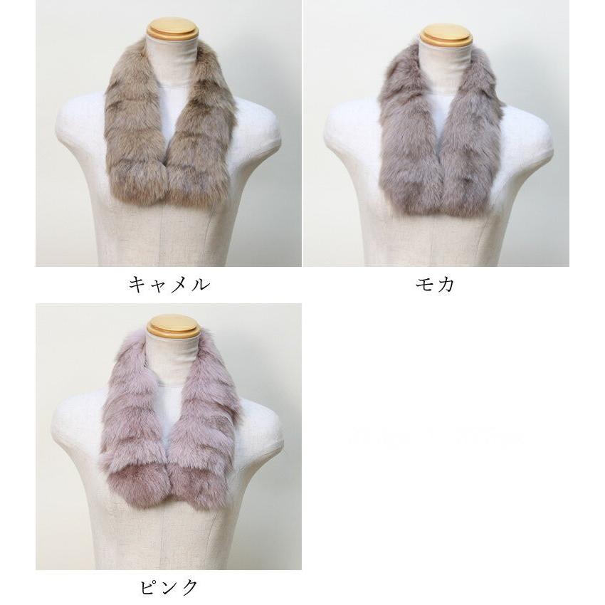 ブルーフォックス ファー マフラー ティペット レディース ギフト