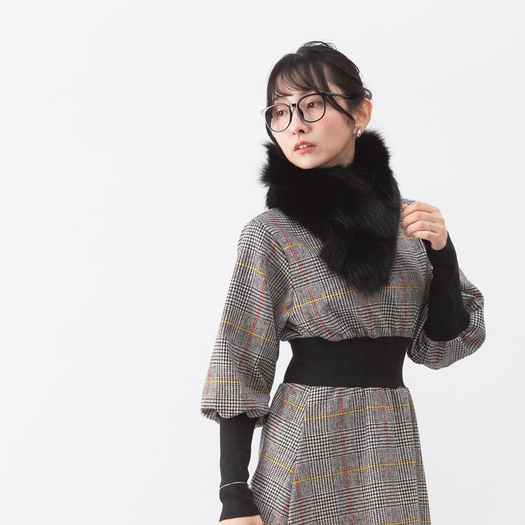 マフラー 日本製 SAGA サガ フォックス ファー リアルファー 秋 冬