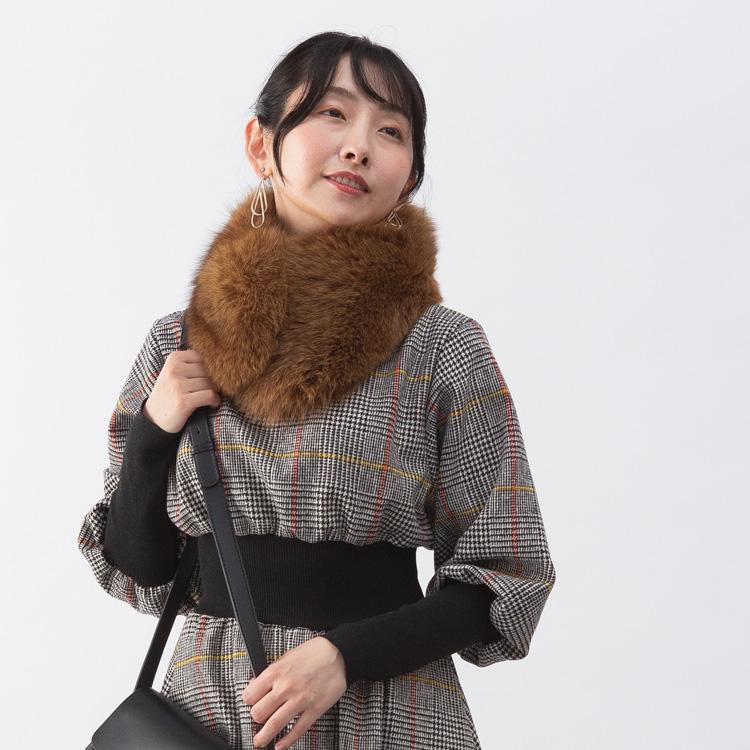 マフラー 日本製 SAGA サガ フォックス ファー リアルファー 秋 冬