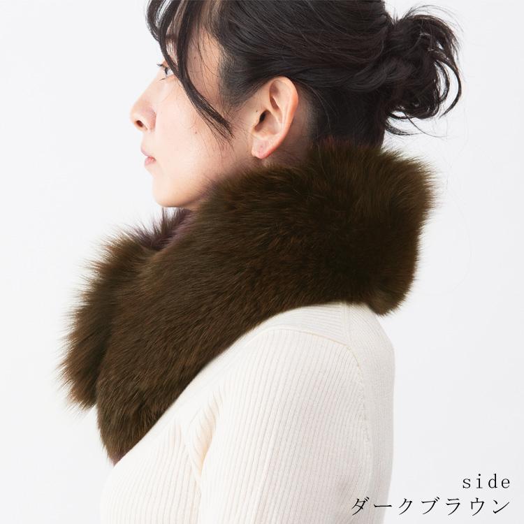 マフラー 日本製 SAGA サガ フォックス ファー リアルファー 秋 冬