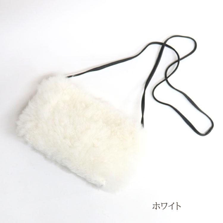 カシミヤファー ふわふわ ポシェット 斜め掛け ミニバッグ レディース ギフト プレゼントの画像