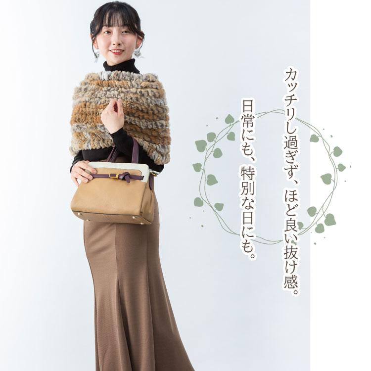 レザー 2way ショルダーバッグ ハンドバッグ レディース バッグ 本革 シンプル 無地 バイカラー オシャレ 鞄 牛革 ギフト プレゼントの画像