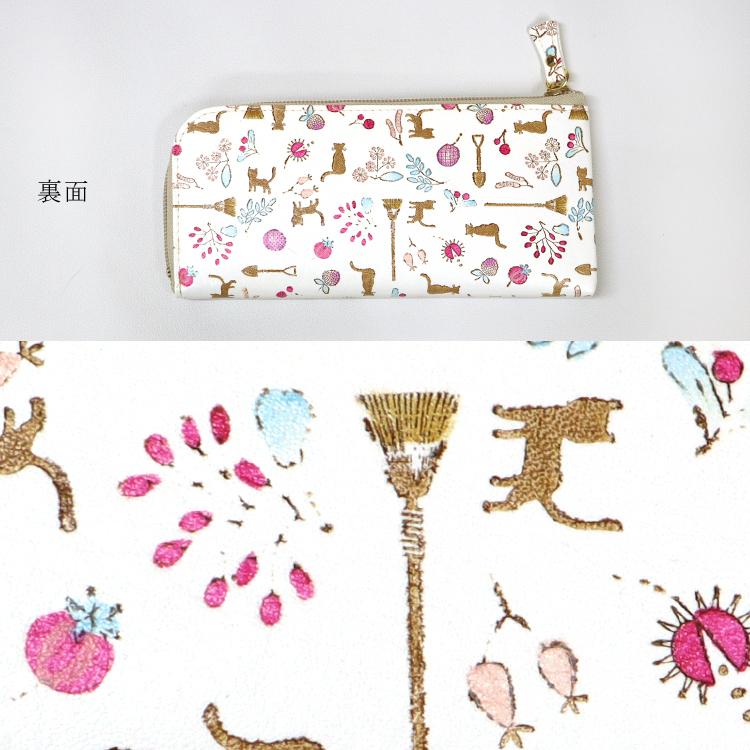 【姫路・姫革細工】長財布（ラウンドファスナー）＜猫（ネコ）＞ 姫路・姫革細工】長財布（ラウンドファスナー）＜猫（ネコ）＞