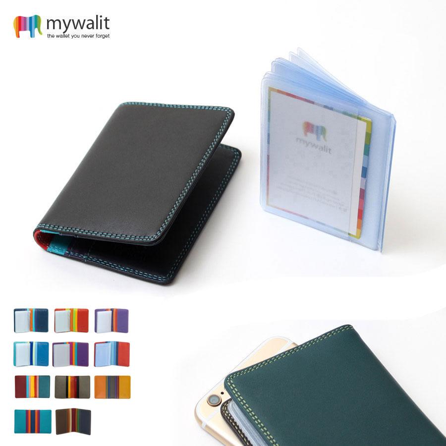 【原価ぶっ壊し割引】カーフスキン二つ折りカードホルダー mywalit カードケース カーフ レザー 2つ折り カードホルダー