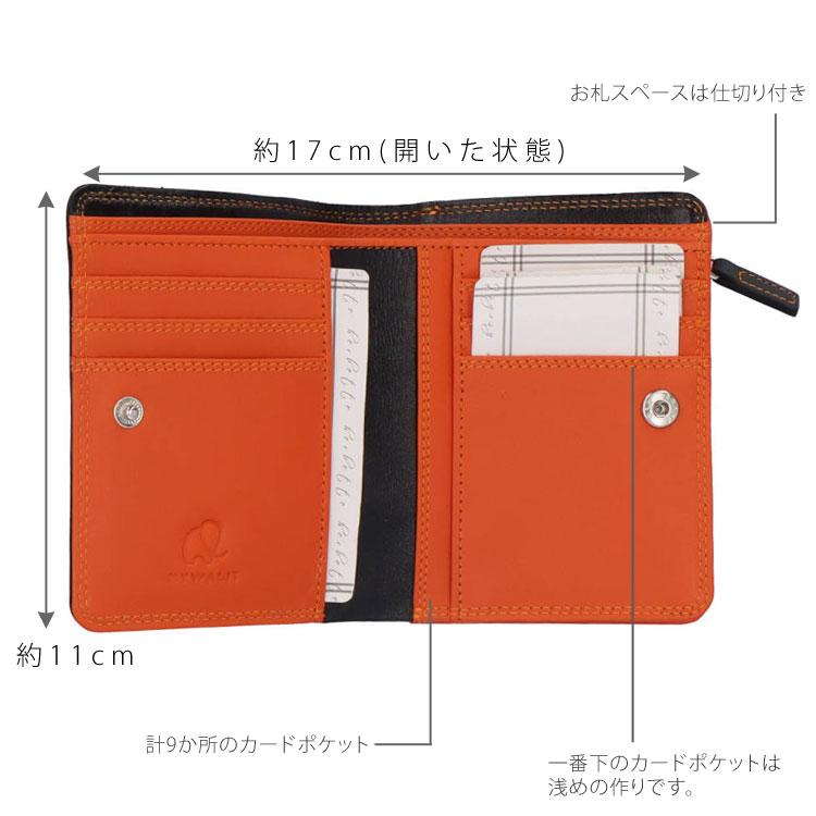MYWALIT 二つ折り 財布 mywalit JAPAN limited line 牛革 レザー