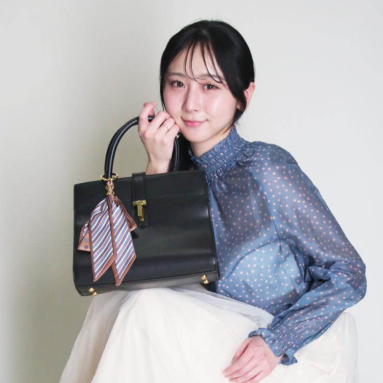 レザー 2way ショルダーバッグ ハンドバッグ 牛革 バッグ スカーフ