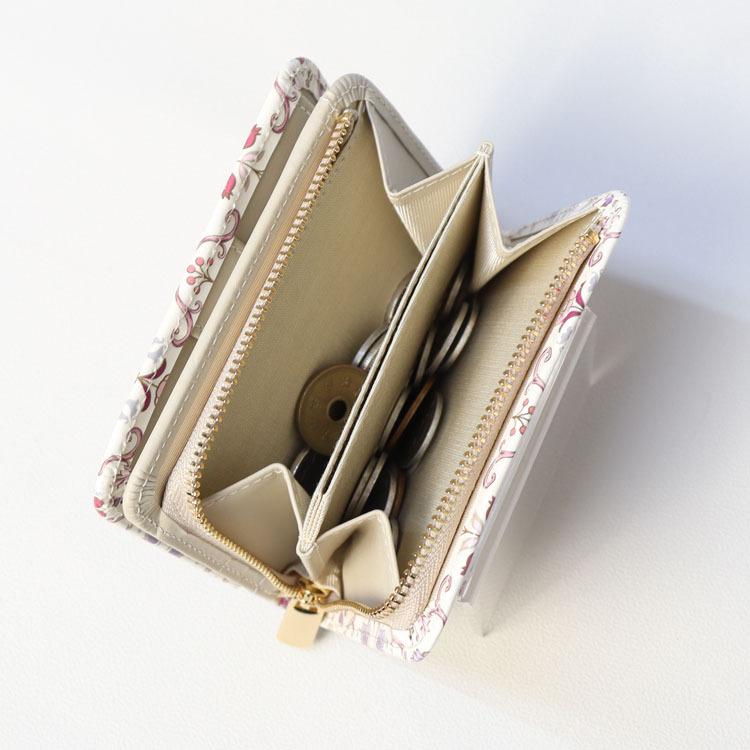 財布 二つ折り L字ファスナー オリエント 柄 江戸小紋 サイフ 2