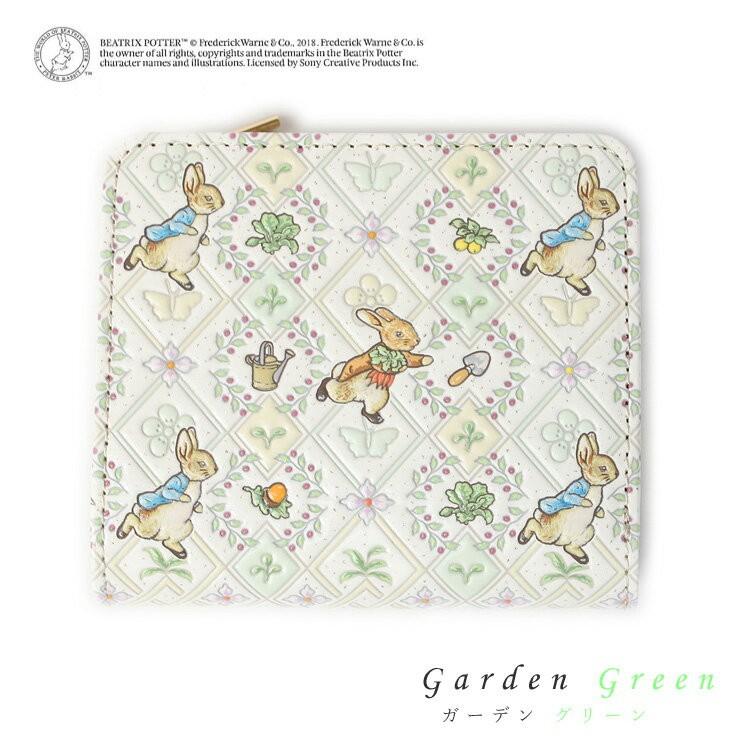 【最終値下げ】浅草文庫 ピーターラビットL字ファスナー長財布 友禅革 新品未使用 浅草文庫× ピーターラビット（TM） 牛革 L字型ファスナー長