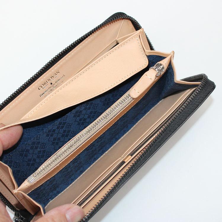 コードバン 長財布 本革 ラウンドファスナー 財布 メンズ レザー 馬革 ギフト プレゼント CORDOVAN コードバンベーシック ラウンド札入れ お種銭付の画像