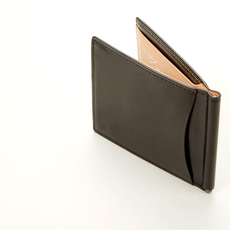 コードバン 二つ折り財布 マネークリップ 本革 コンパクト 財布 コードバン 二つ折り財布 マネークリップ 本革 コンパクト 財布