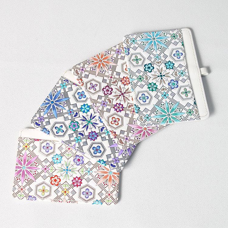 IDケース パスケース カードケース 浅草文庫 友禅染 名刺入れ 花菱 はなびし 柄 江戸小紋 カード入れ メール便対応 |  | 07