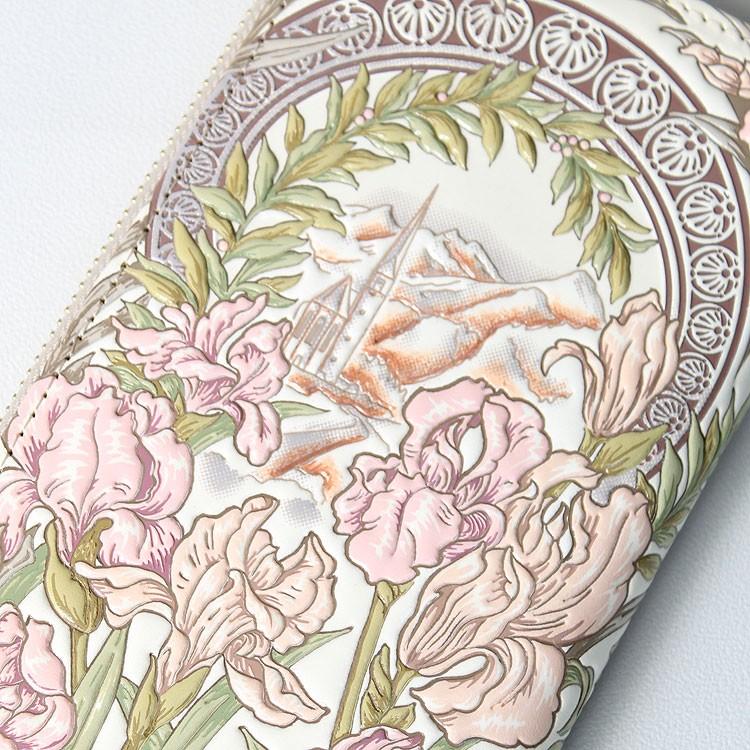 浅草文庫 財布 長財布 お種銭付 アイリス 柄 サイフ ラウンド