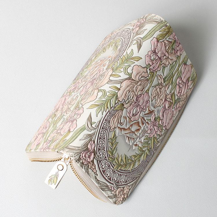 浅草文庫 財布 長財布 お種銭付 アイリス 柄 サイフ ラウンド