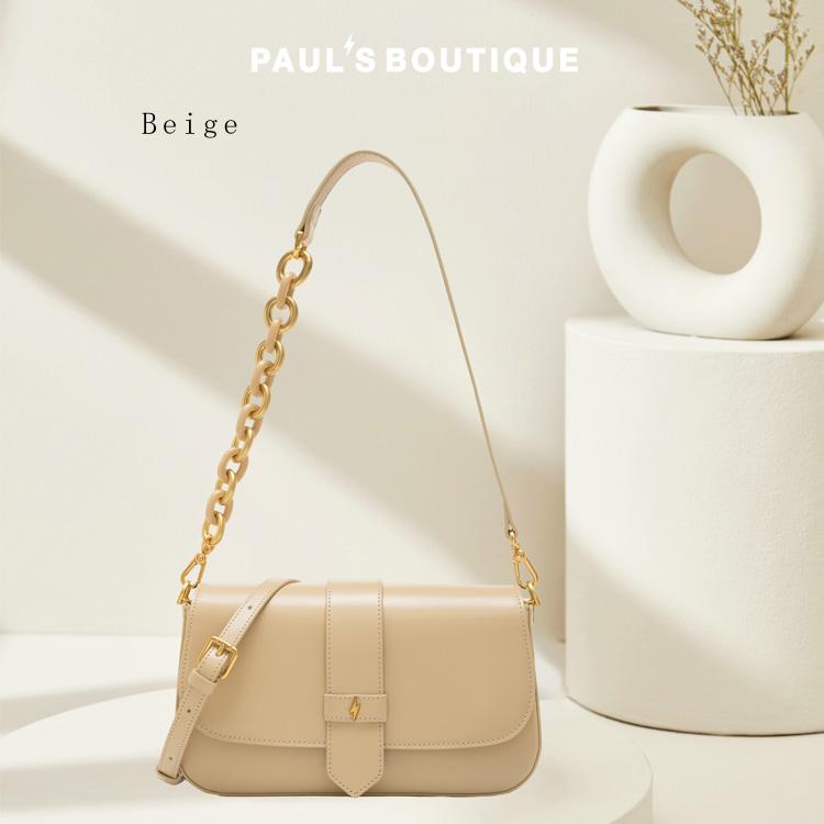 セール PAULS BOUTIQUE LONDON 本革 3way ショルダーバッグ ハンドバッグ クラッチバッグ チェーン 牛革 ポールズブティックの画像