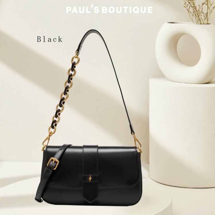 セール PAULS BOUTIQUE LONDON 本革 3way ショルダーバッグ ハンドバッグ クラッチバッグ チェーン 牛革 ポールズブティックの画像