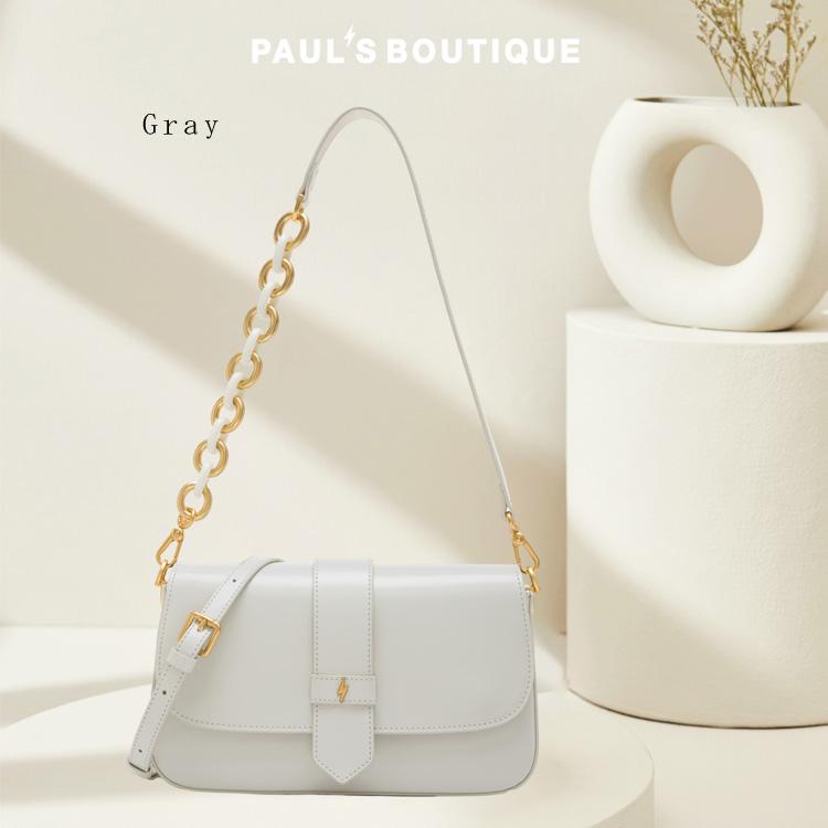 セール PAULS BOUTIQUE LONDON 本革 3way ショルダーバッグ ハンドバッグ クラッチバッグ チェーン 牛革 ポールズブティックの画像