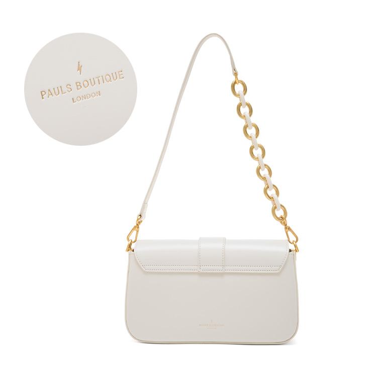セール PAULS BOUTIQUE LONDON 本革 3way ショルダーバッグ ハンドバッグ クラッチバッグ チェーン 牛革 ポールズブティックの画像