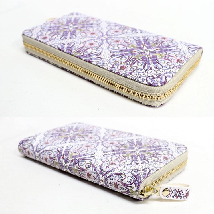 【新品 正規品】浅草文庫 長財布 アール・ヌーヴォー柄 グリーン ラウンド財布 浅草文庫 財布 長財布 ラウンドファスナー アール・ヌーヴォー